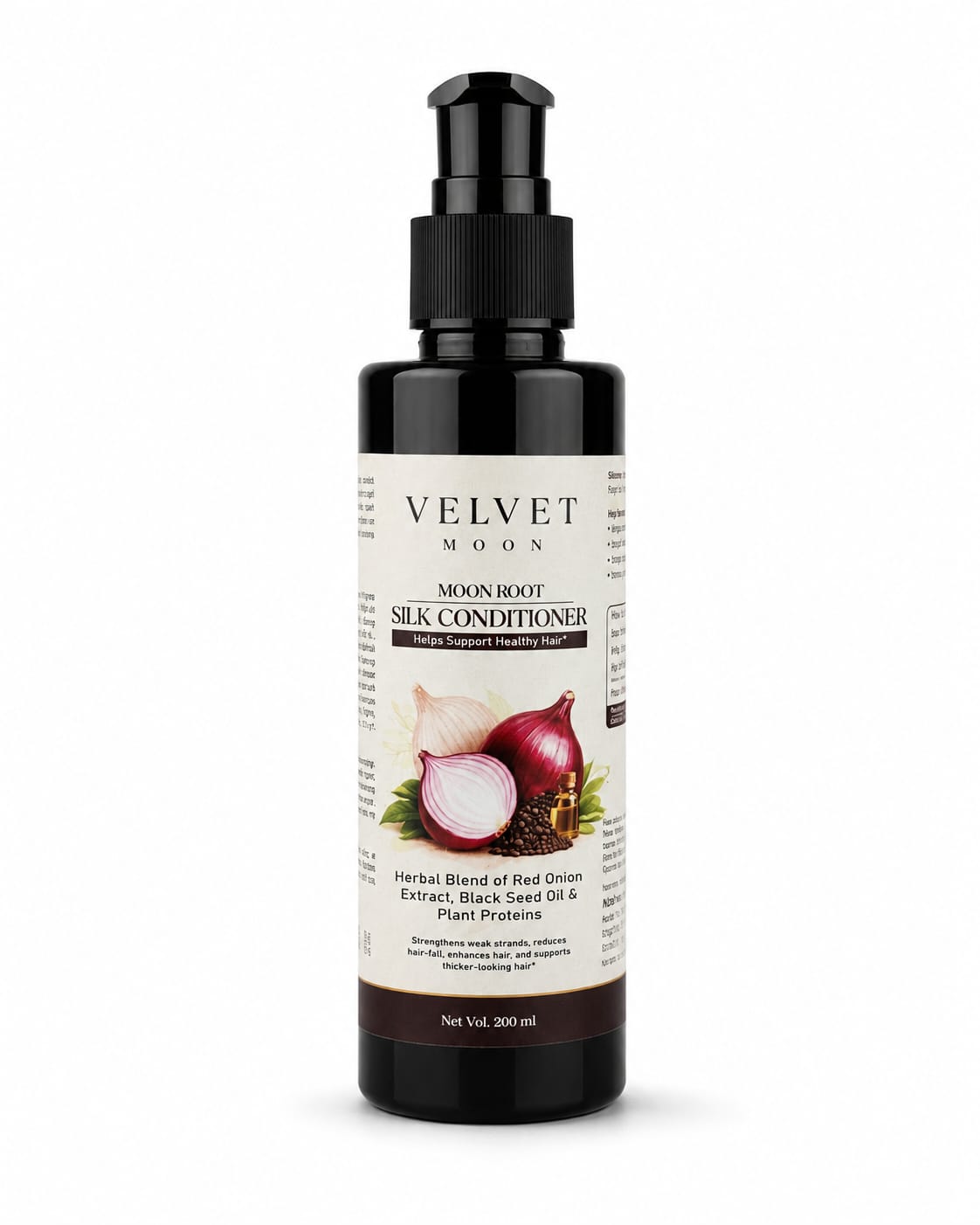 Velvet Moon Root Silk Conditioner – Red Onion, Black Seed Oil & Plant Proteins | 200 ml