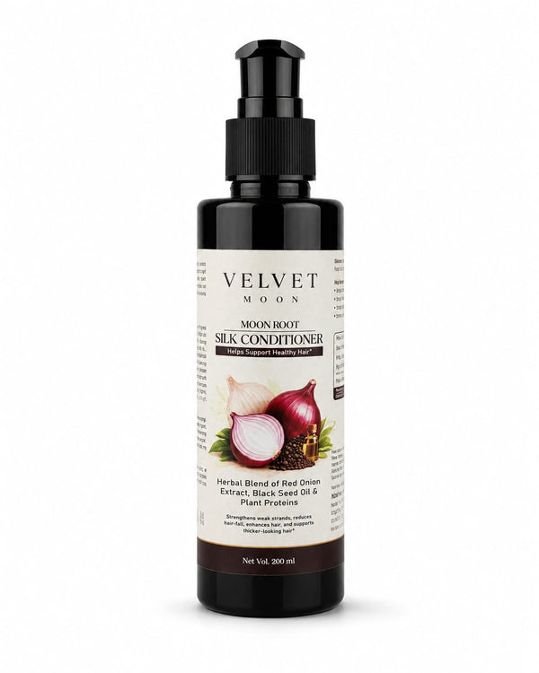 Velvet Moon Root Silk Conditioner – Red Onion, Black Seed Oil & Plant Proteins | 200 ml