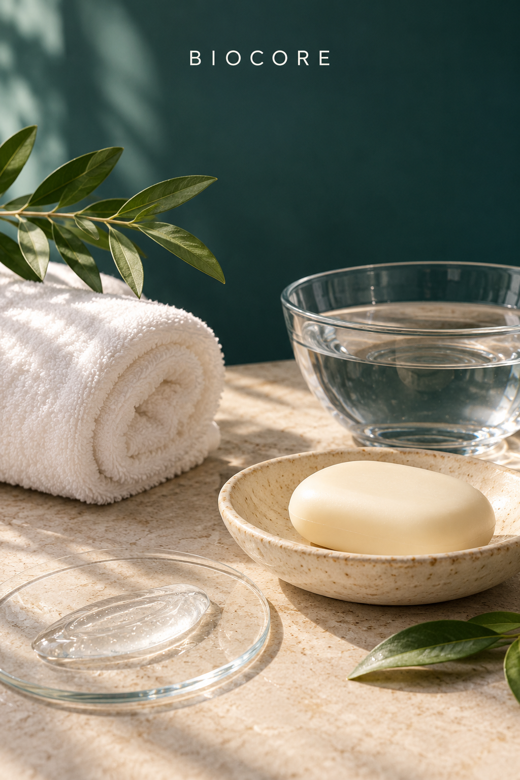 biocore serene self care still life
